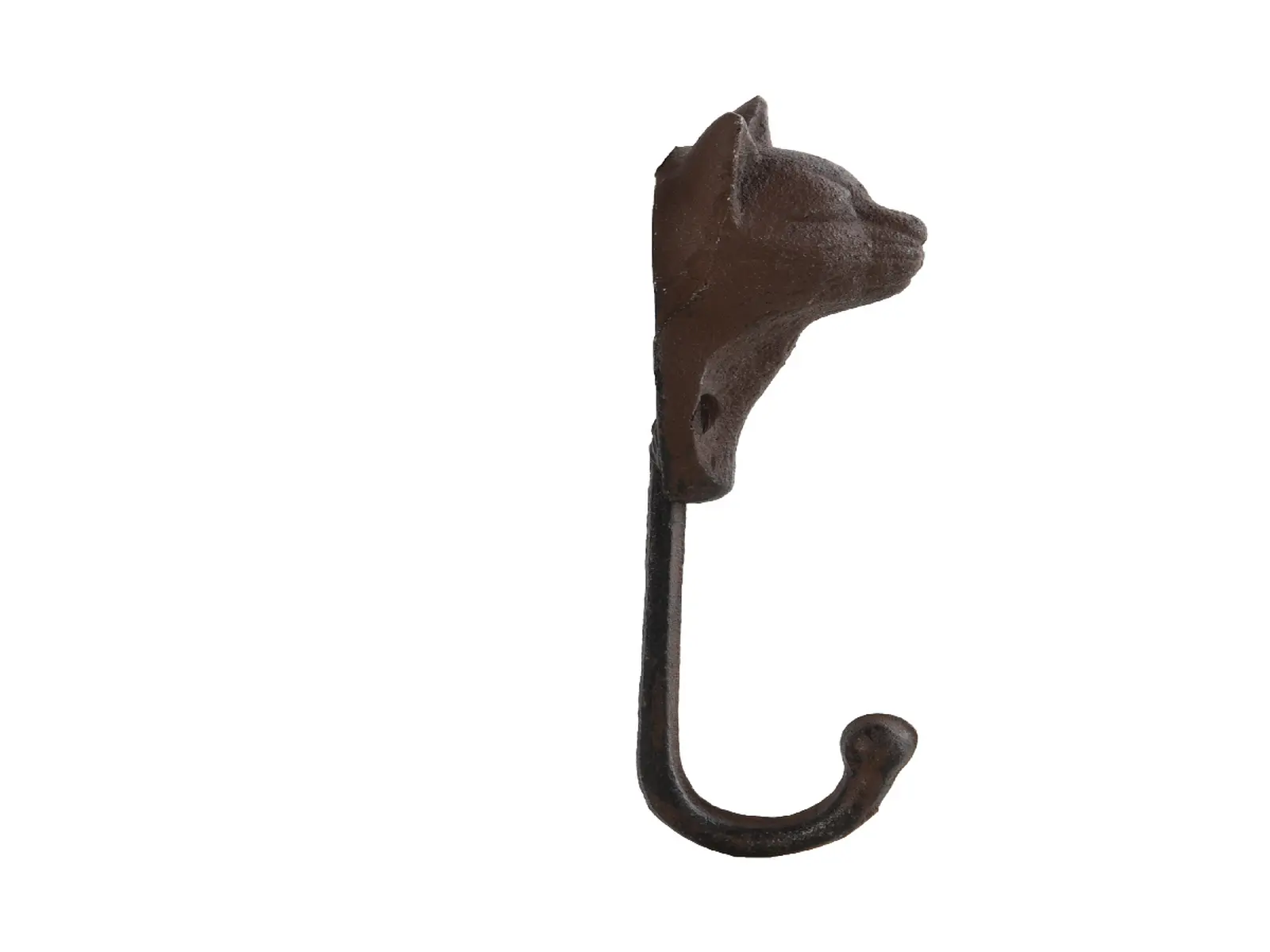 Háček kočka CATTY, litina, 5x4x16cm, hnědá|Esschert Design