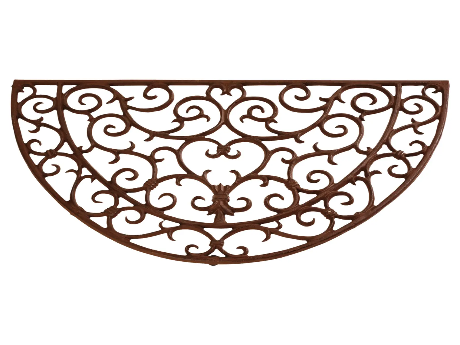 Rohožka BEST FOR BOOTS, ornament, hnědá, litina, půlkulatá, 70 cm|Esschert Design