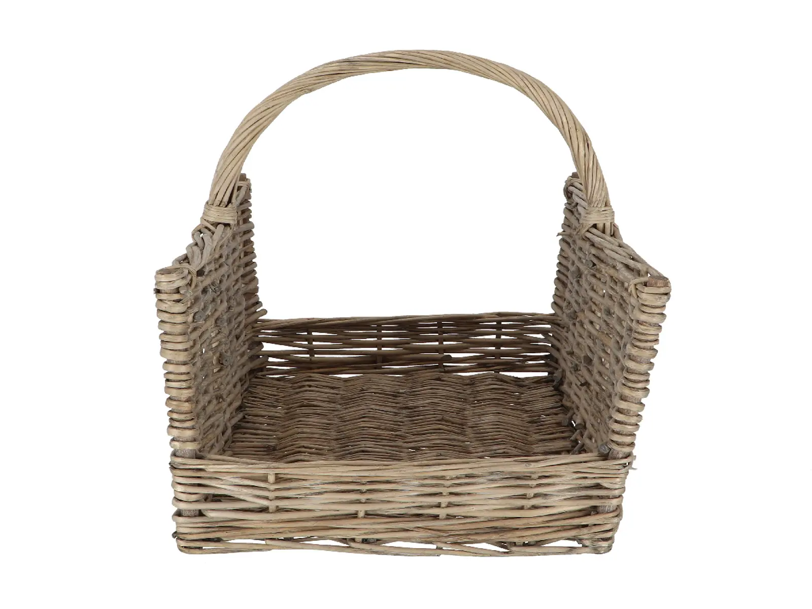 Koš na dřevo WILLOW 46x36x52cm, šedá/přírodní|Esschert Design