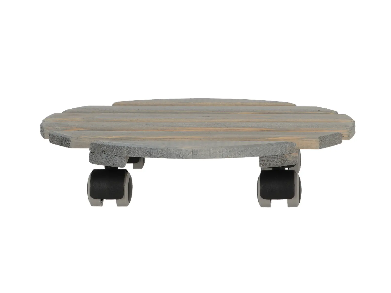 Podložka pod květináč INDOOR, pojízdná/s kolečky, dřevo, pr. 29cm, šedá|Esschert Design