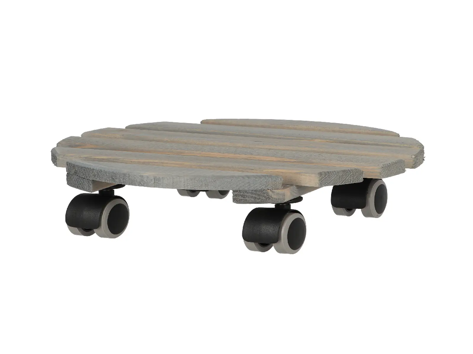 Podložka pod květináč INDOOR, pojízdná/s kolečky, dřevo, pr. 29cm, šedá|Esschert Design