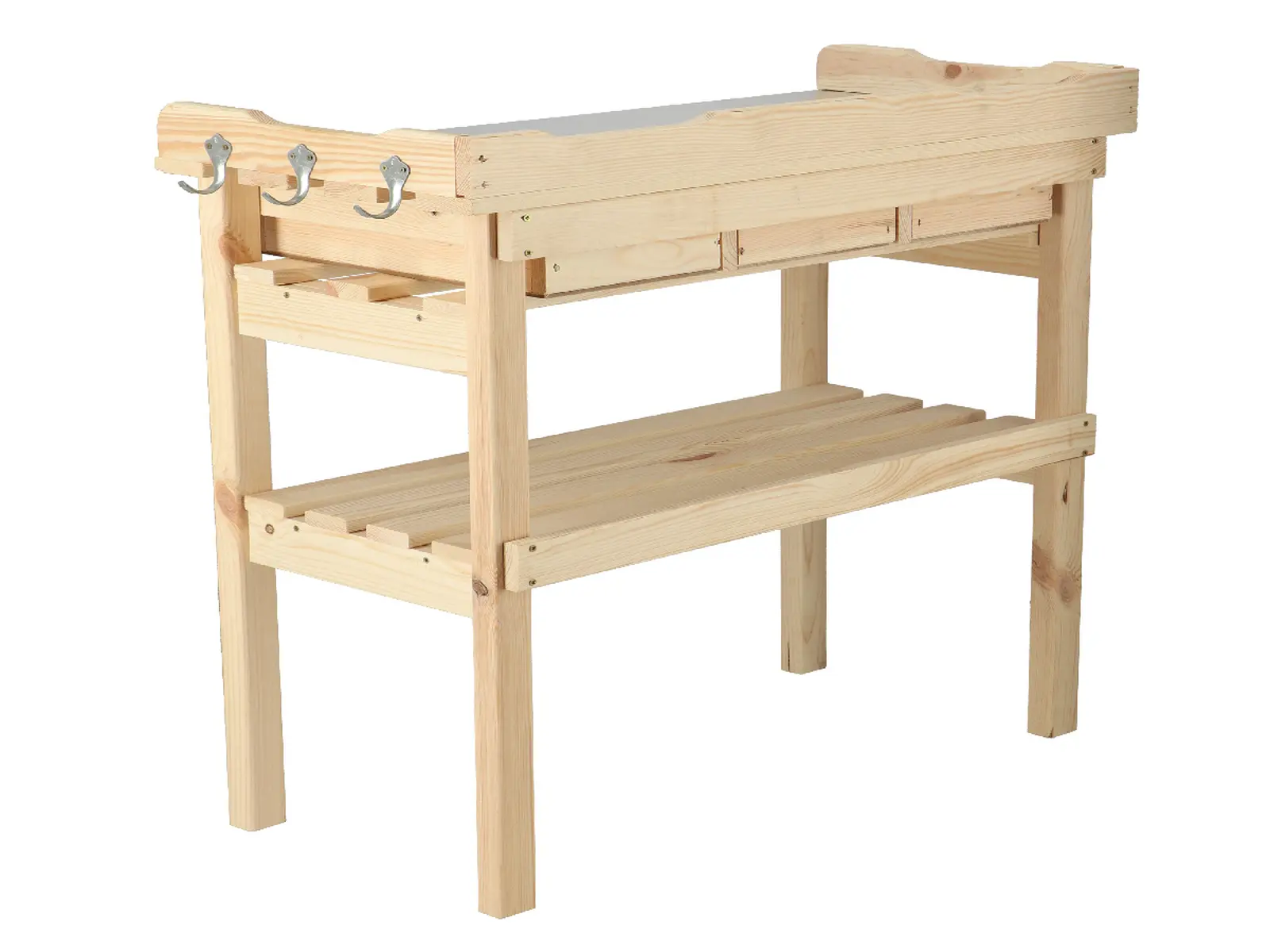 Stůl na přesazování rostlin s policí, přírodní, 80x38x113cm|Esschert Design