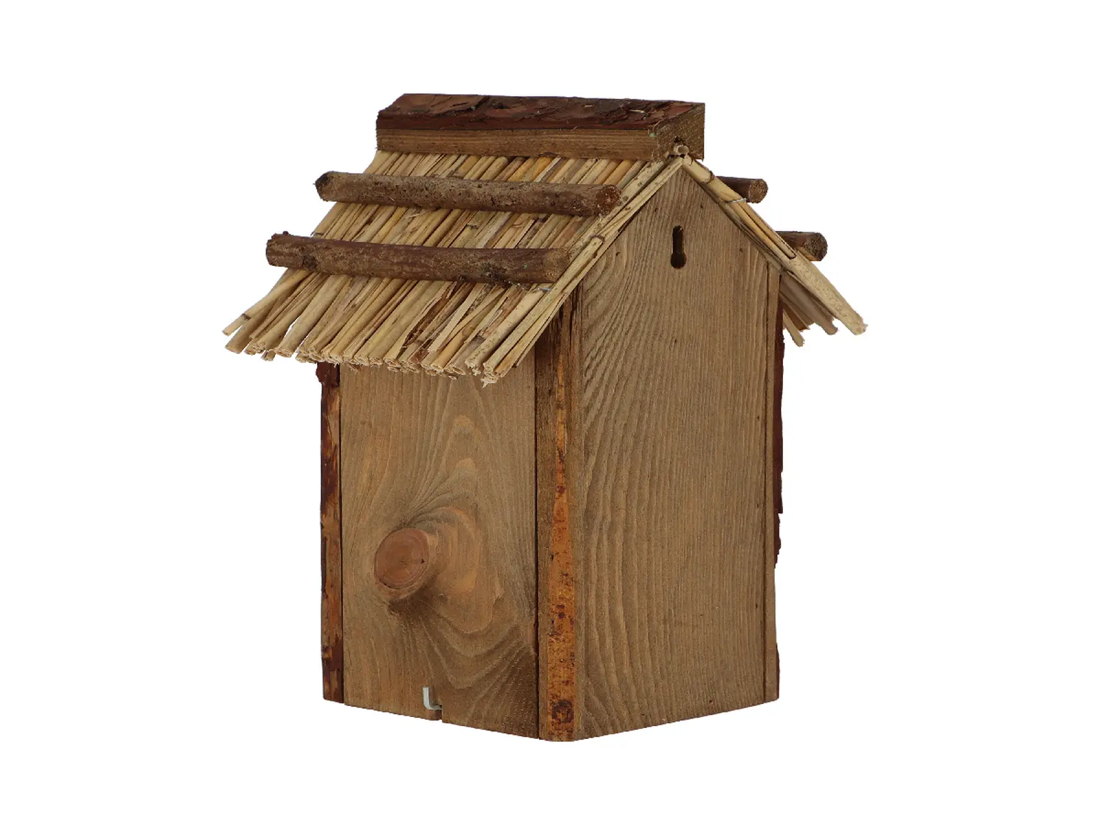 Dřevěná Budka BEST FOR BIRDS antik, slaměná střecha - Sýkora koňadra 32 cm (DOPRODEJ)|Esschert Design