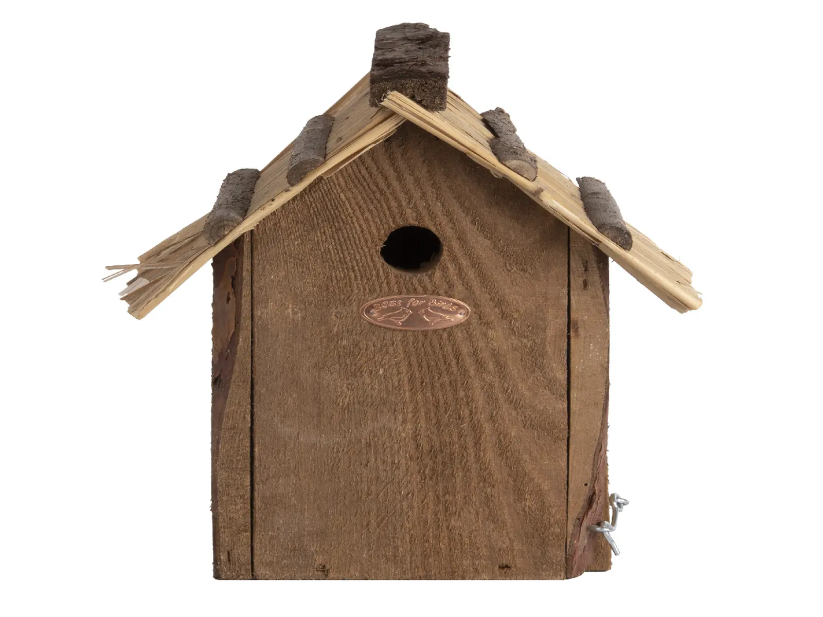 Dřevěná Budka BEST FOR BIRDS antik, slaměná střecha - Sýkora modřinka 27 cm (DOPRODEJ)|Esschert Design