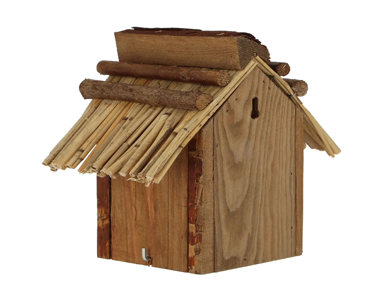 Dřevěná Budka BEST FOR BIRDS antik, slaměná střecha - Střízlík obecný 21 cm (DOPRODEJ)|Esschert Design
