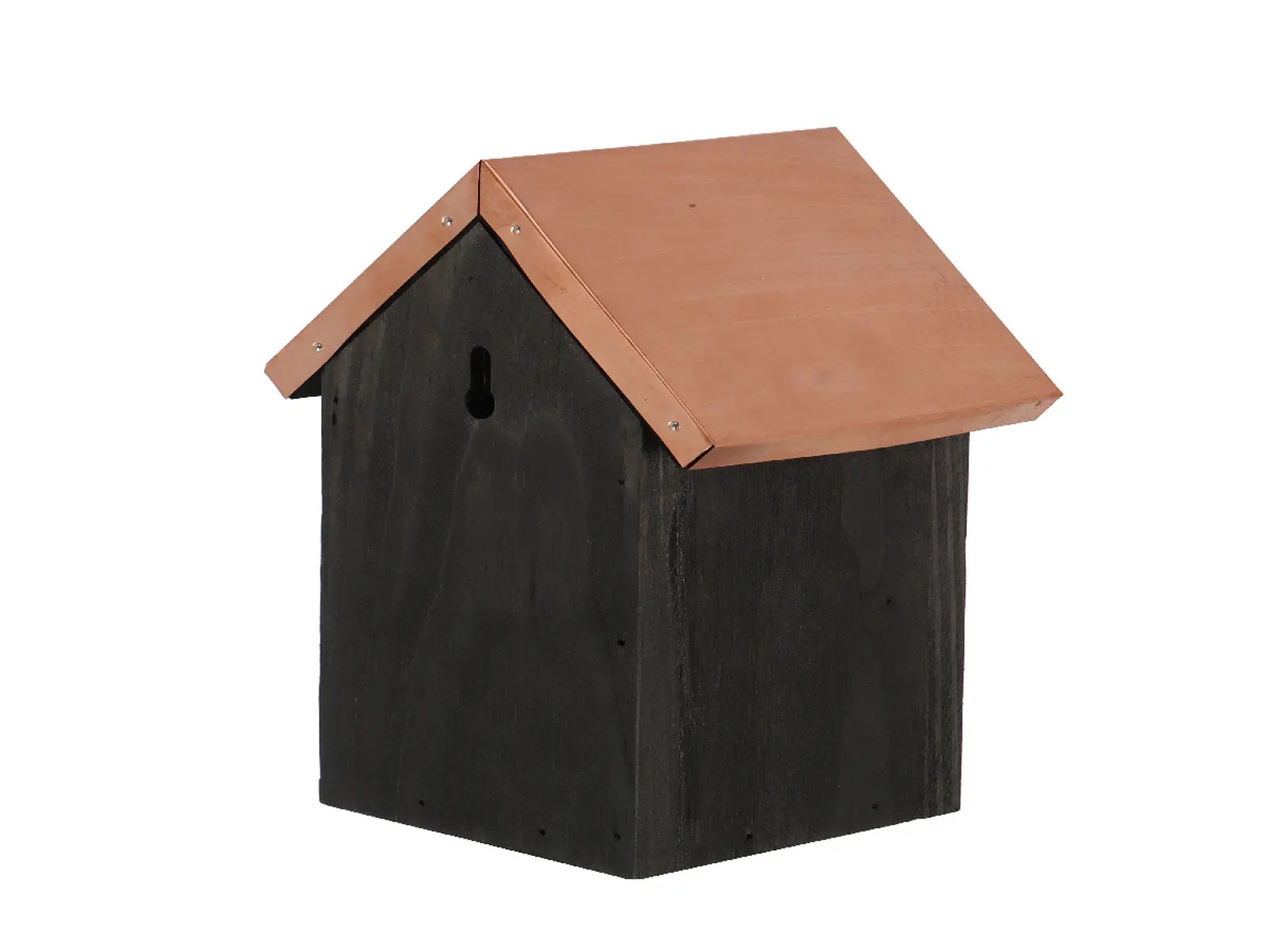 Budka COPPER pro Střízlíka zimního s poměděnou stříškou, černá, 14x11x20cm|Esschert Design