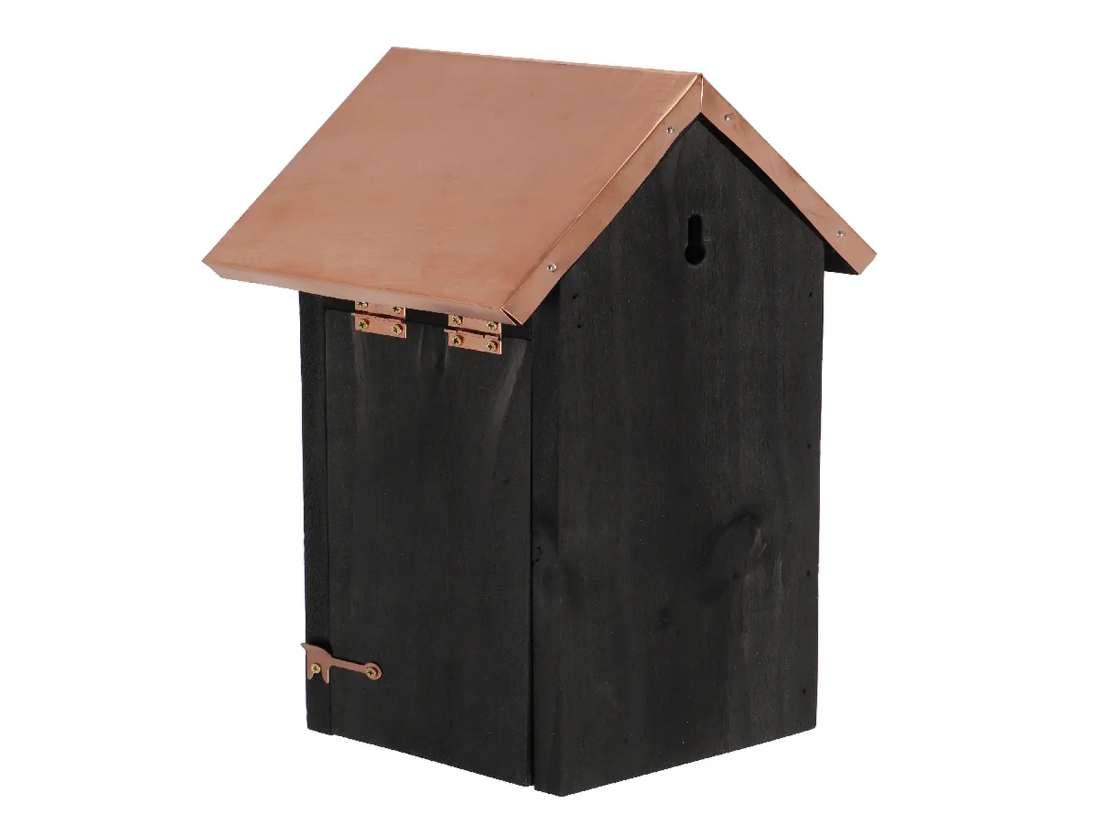 Budka COPPER pro Sýkorku velkou s poměděnou stříškou, černá, 17x14x30cm|Esschert Design