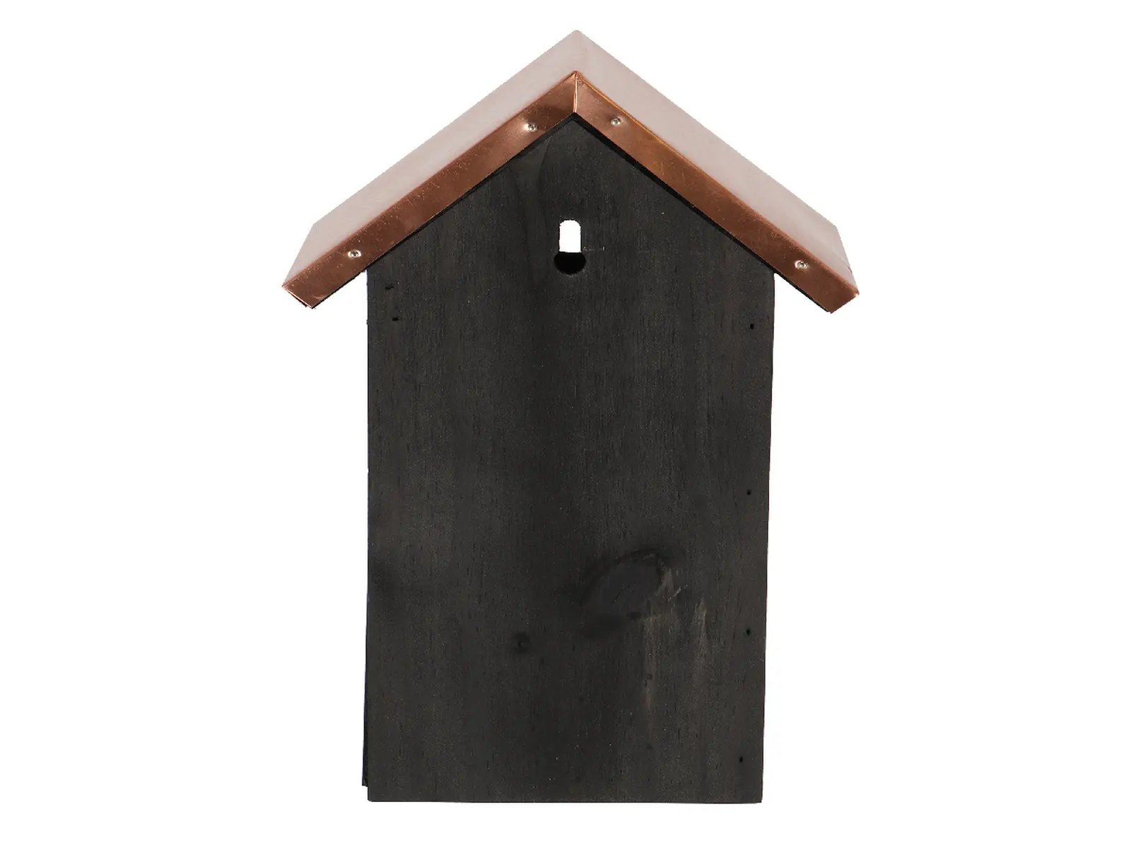 Budka COPPER pro Sýkorku velkou s poměděnou stříškou, černá, 17x14x30cm|Esschert Design