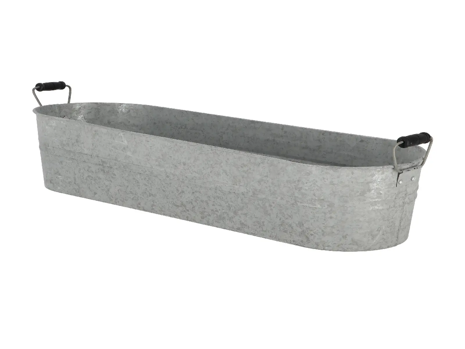 Truhlík oválný ZINC, zinek, 59x17x12cm, šedá|Esschert Design