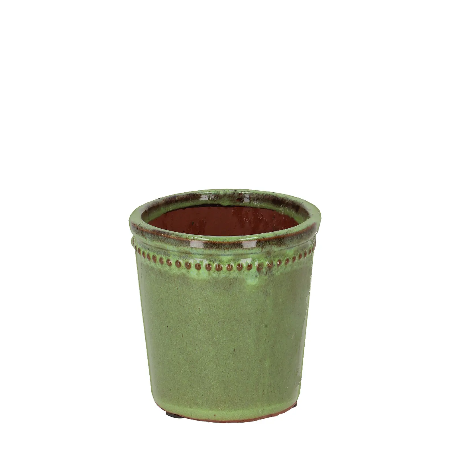 Květináč glazovaný, zelená, pr.12cm (PP024)|Esschert Design