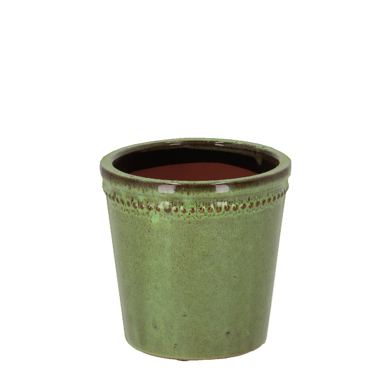 Květináč glazovaný, zelená, pr.15cm (PP025)|Esschert Design