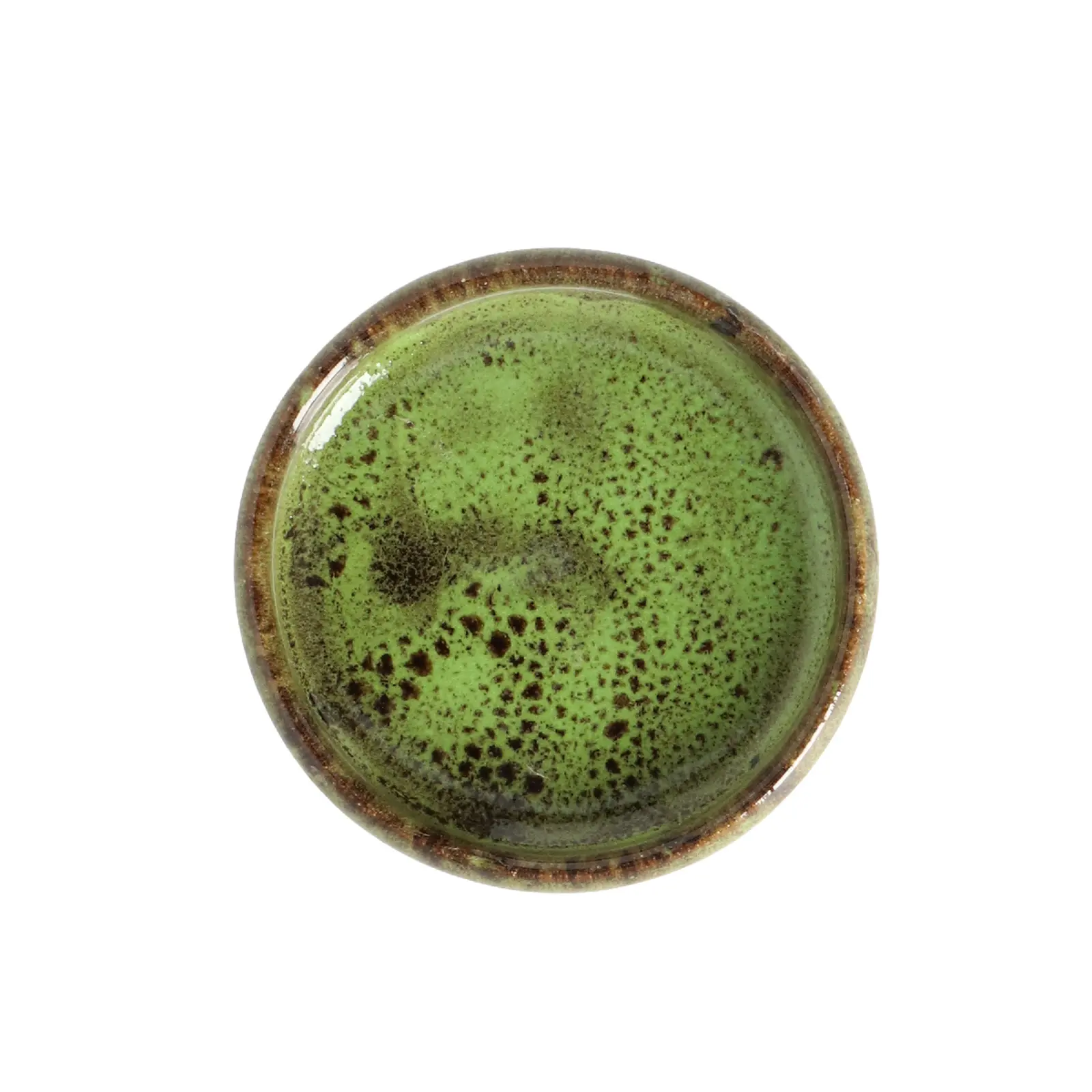 Miska pod květináč, glazovaná, zelená, pr.10cm (PP019)|Esschert Design
