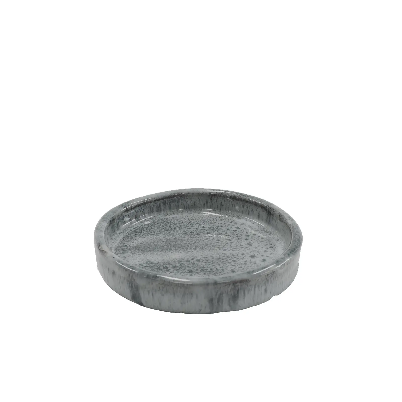 Miska pod květináč, glazovaná, šedá, pr.12cm (PP020)|Esschert Design