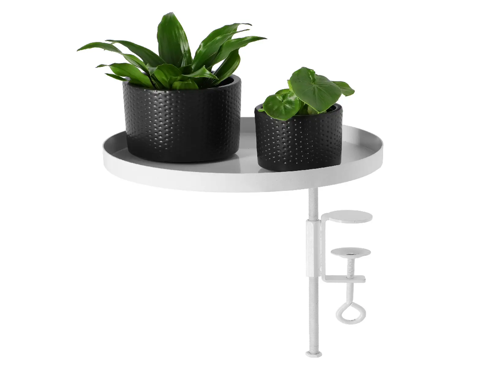 Stojan na parapet WINDOW DRESSING, na květiny, nastavitelný, černá/bílá, pr.24cm (balení obsahuje 2 kusy!)|Esschert Design