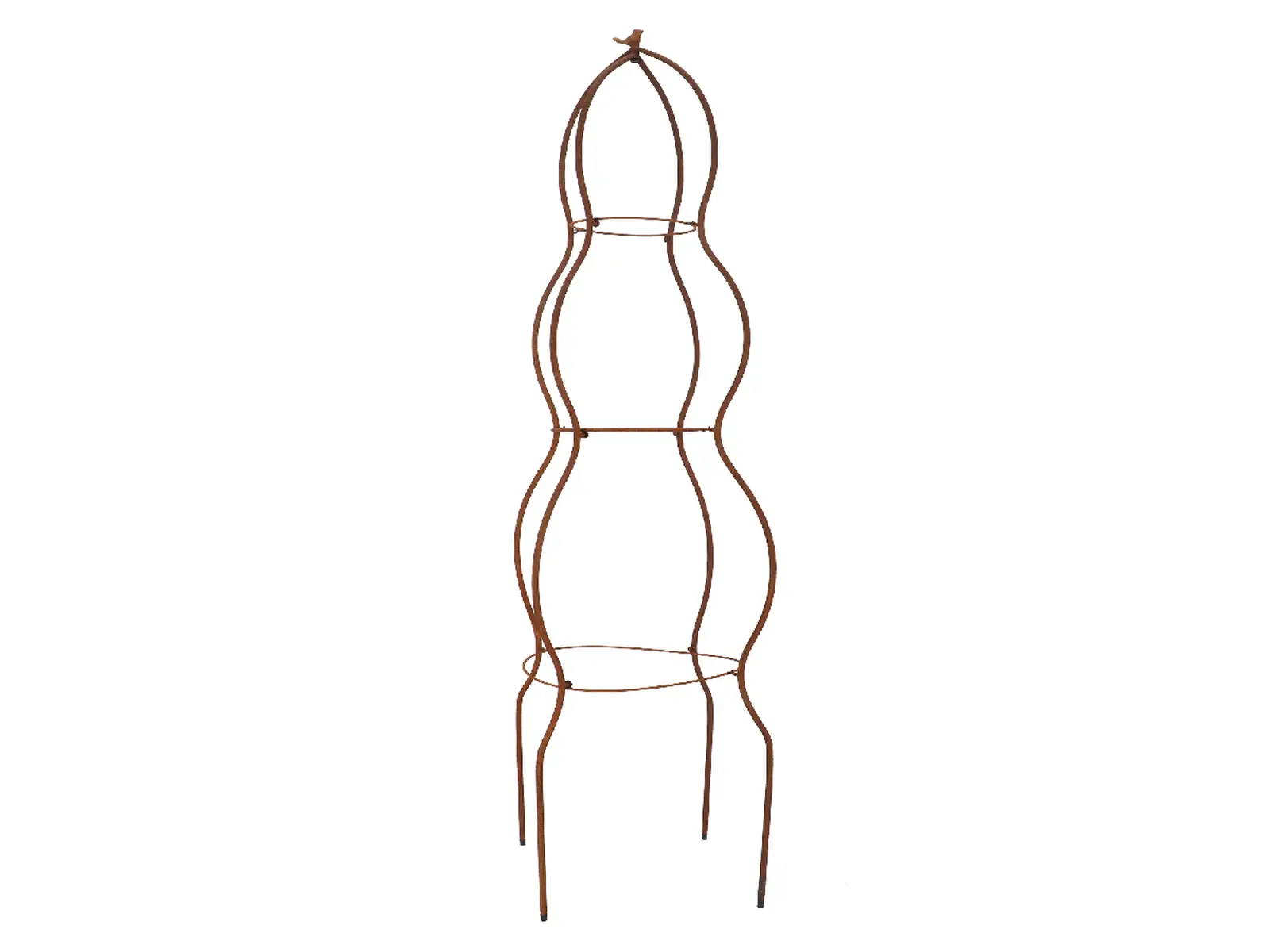Podpora ke květinám WINDOW DRESSING, kruhová s ptáčkem, 48x48x170cm|Esschert Design