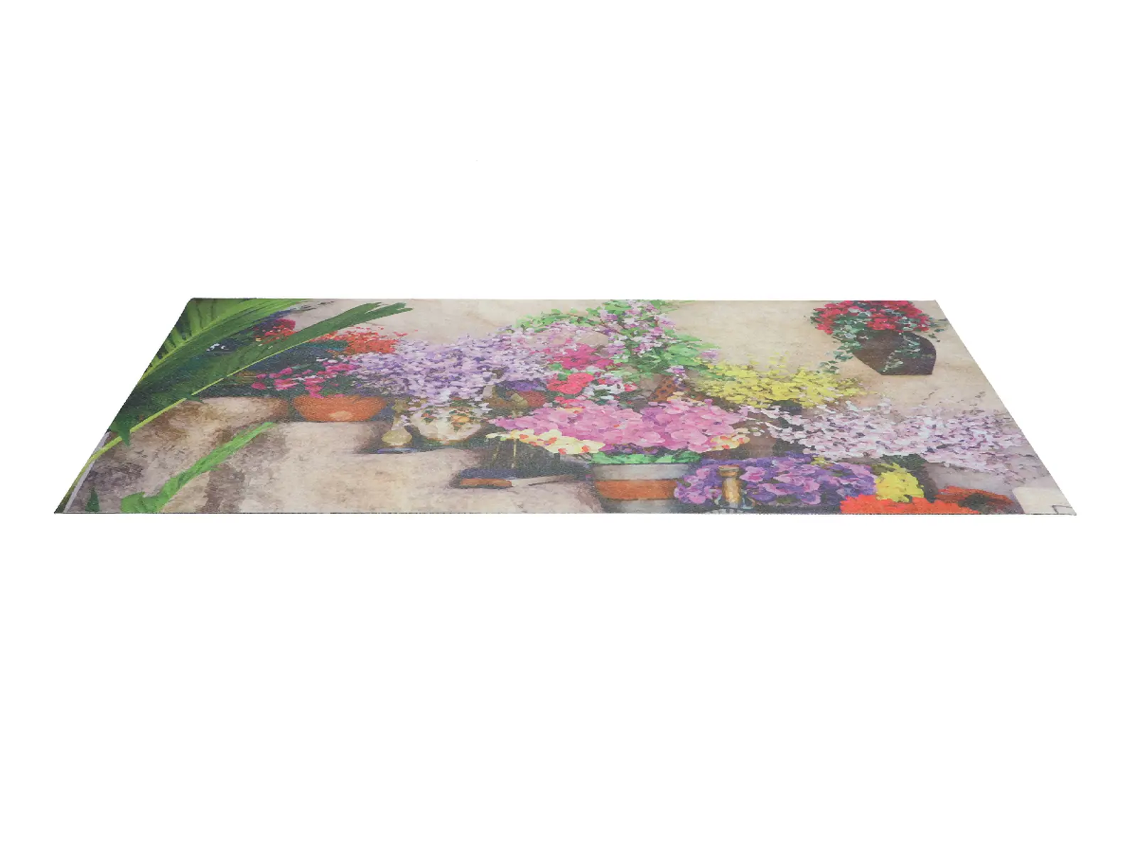 Podložka pod rohožku BEST FOR BOOTS Květiny na schodišti, barvy, 76 x 45 cm (DOPRODEJ)|Esschert Design