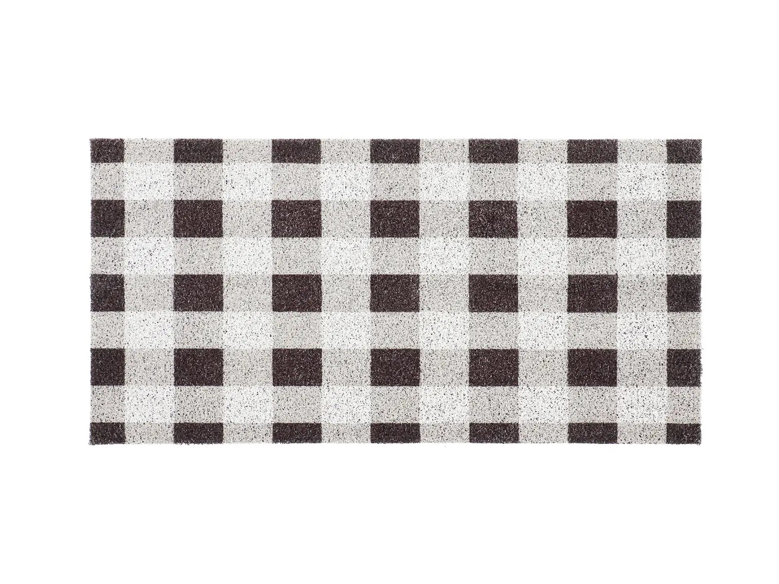 Podložka pod rohožku s gumou CHESS, kostkovaná, černá|bílá|béžová-krémová, 91x60cm|Esschert Design