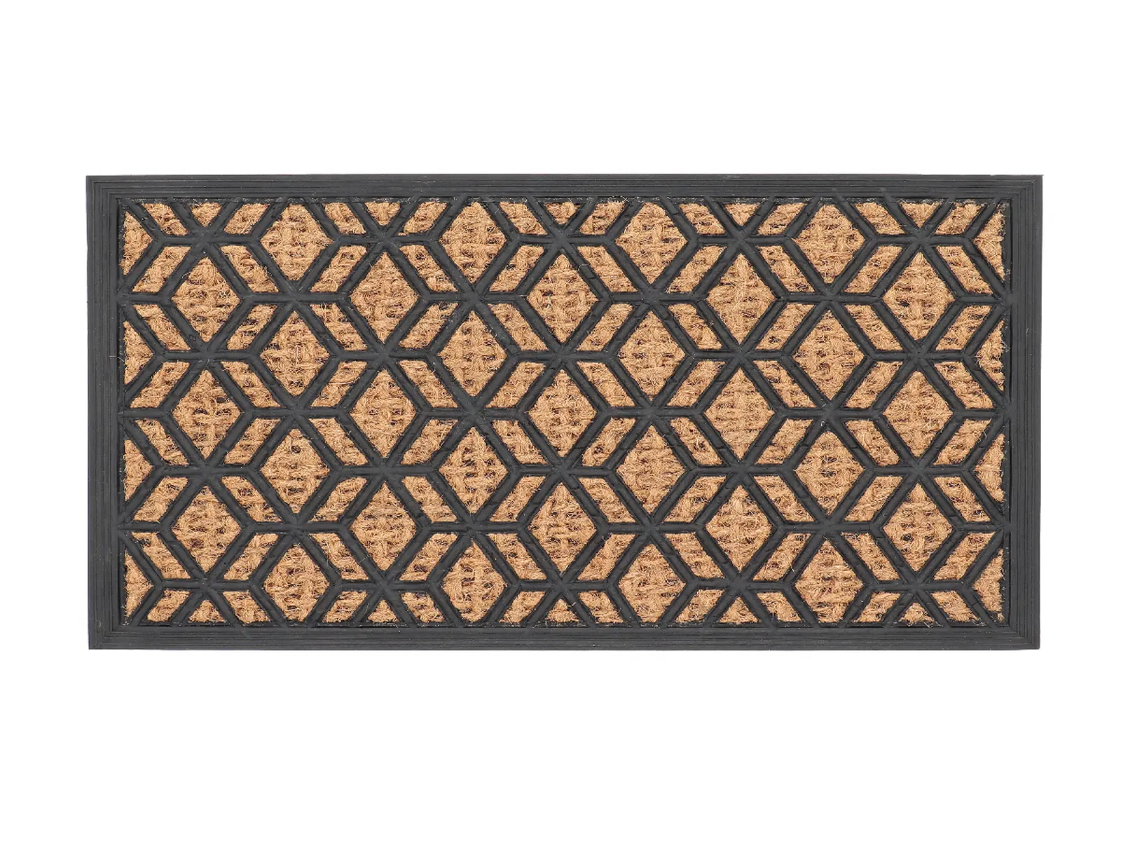 Rohožka gumová s kokosovým vláknem DIAMOND, 60x0,8x40cm|Esschert Design