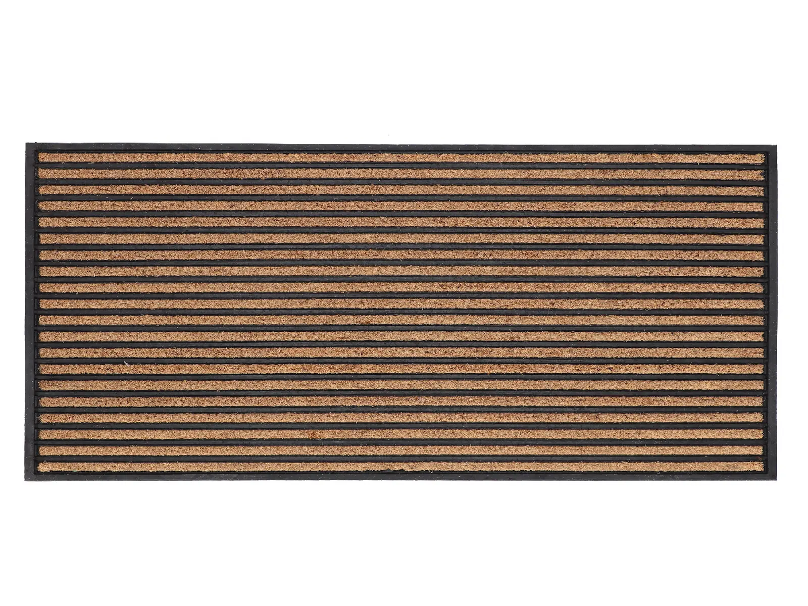 Rohožka gumová s kokosovým vláknem STRIPES, 76x46cm|Esschert Design