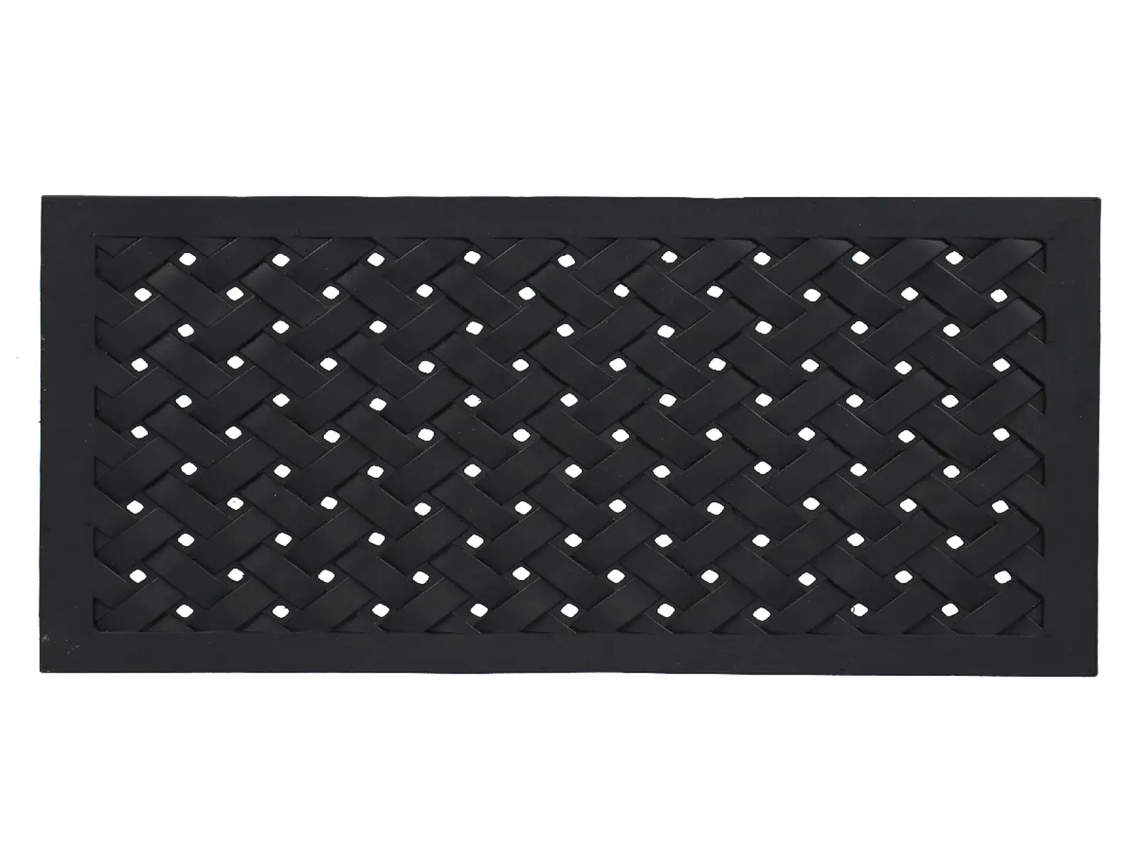 Gumová Rohožka BEST FOR BOOTS - s výpletem, obdelníková černá, 76 x 45,5 cm|Esschert Design
