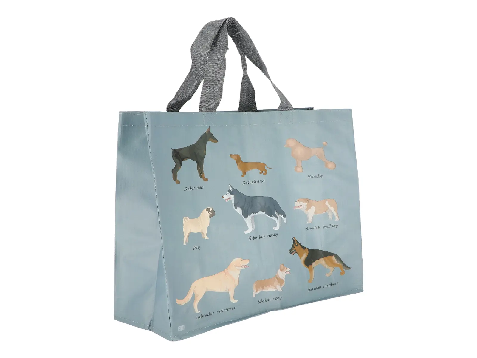 Taška pejsci DOGS, pevná, 40x40x15cm, šedo-modrá|Esschert Design