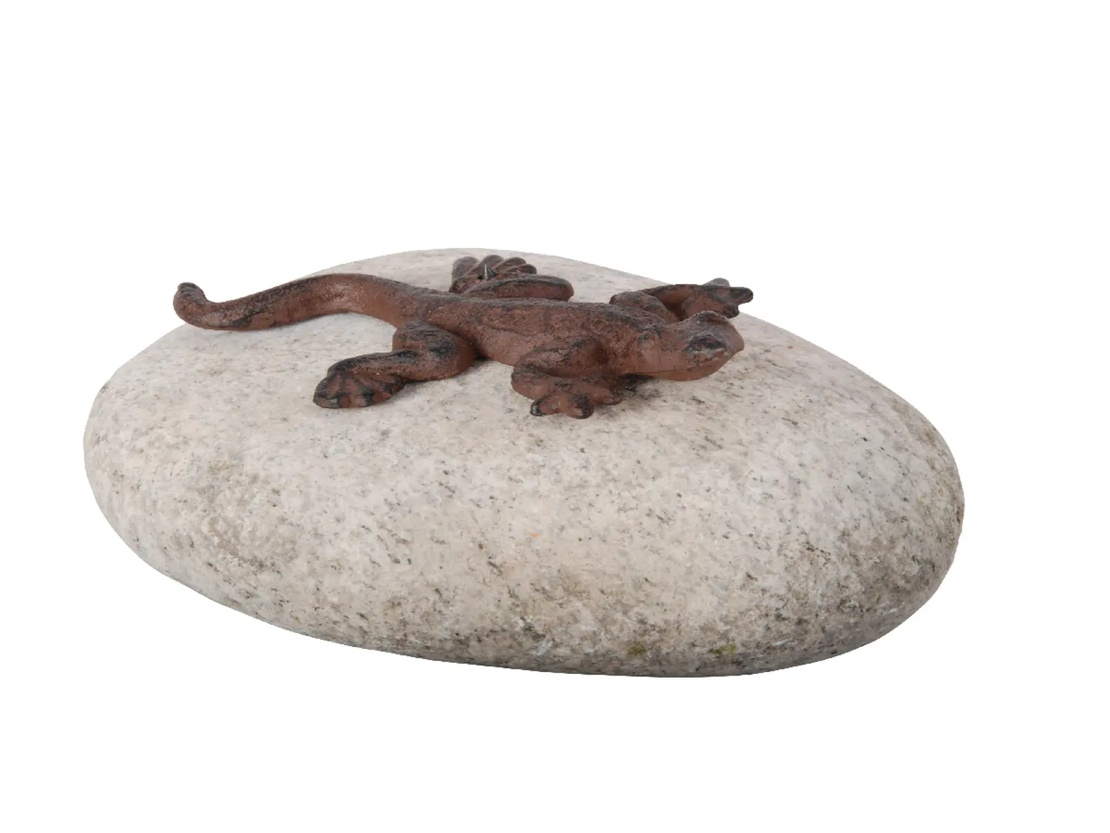 Kámen ANIMAL STONE, s litinovými zvířátky, 13cm, (č.1 - č.6), šedá/hnědo-červená (balení obsahuje 6 kusů!)|Esschert Design
