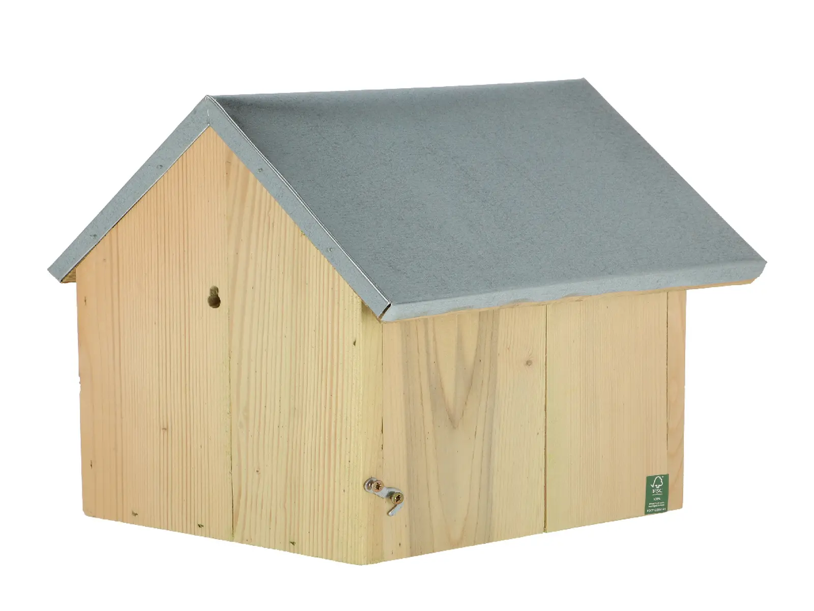 Budka pro veverku SQUIRREL HOUSE, se zinkovou stříškou, přírodní,25x26x29cm|Esschert Design