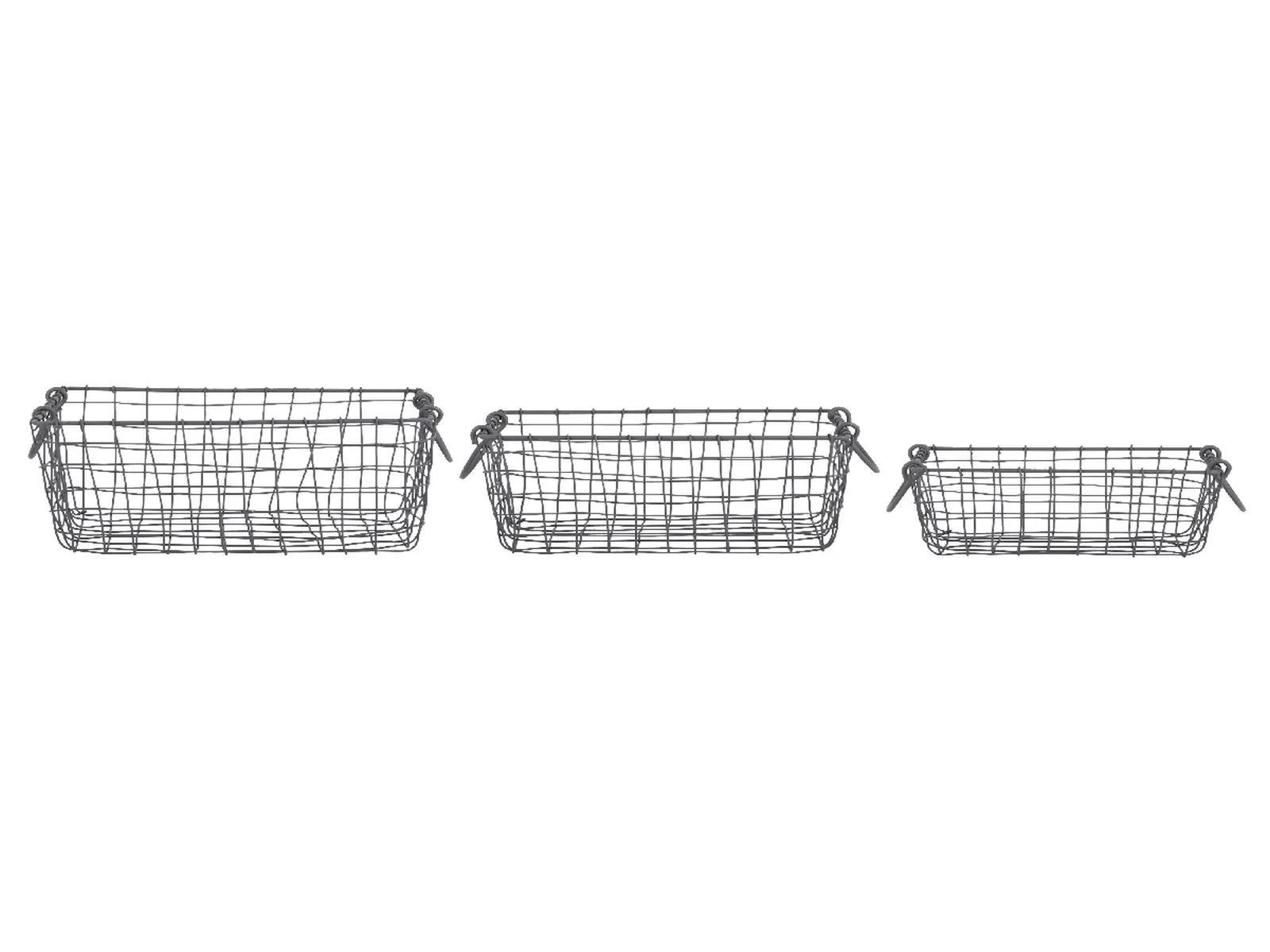 Truhlík drátěný s uchy, set 3ks, M|Esschert Design
