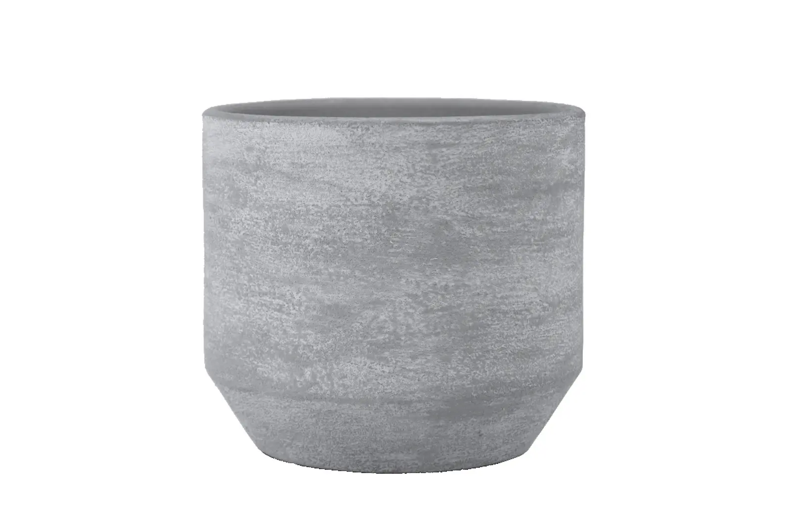 Obal na květináč keramický PORTO, pr.18x16cm, sv. šedá|LIGHT GREY|Ego Dekor