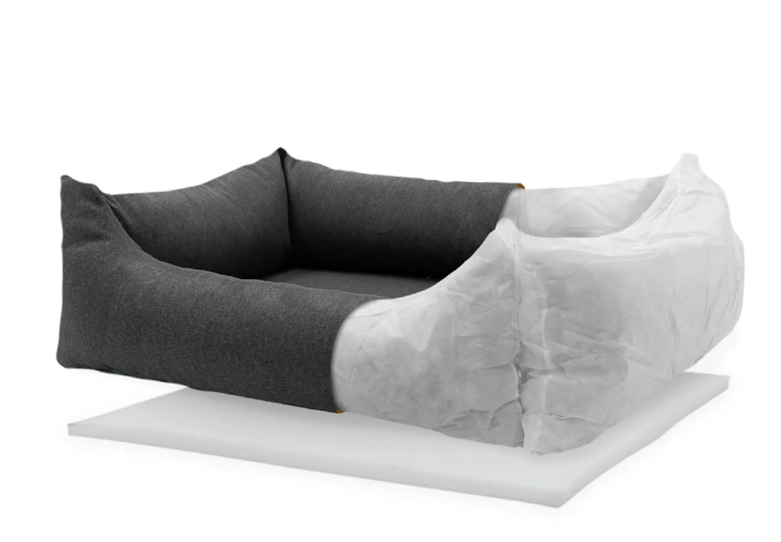 Pelíšek pro psa 100x80cm, šedá|Grey, OUTDOOR, přírodní venkovní povrch. úprava