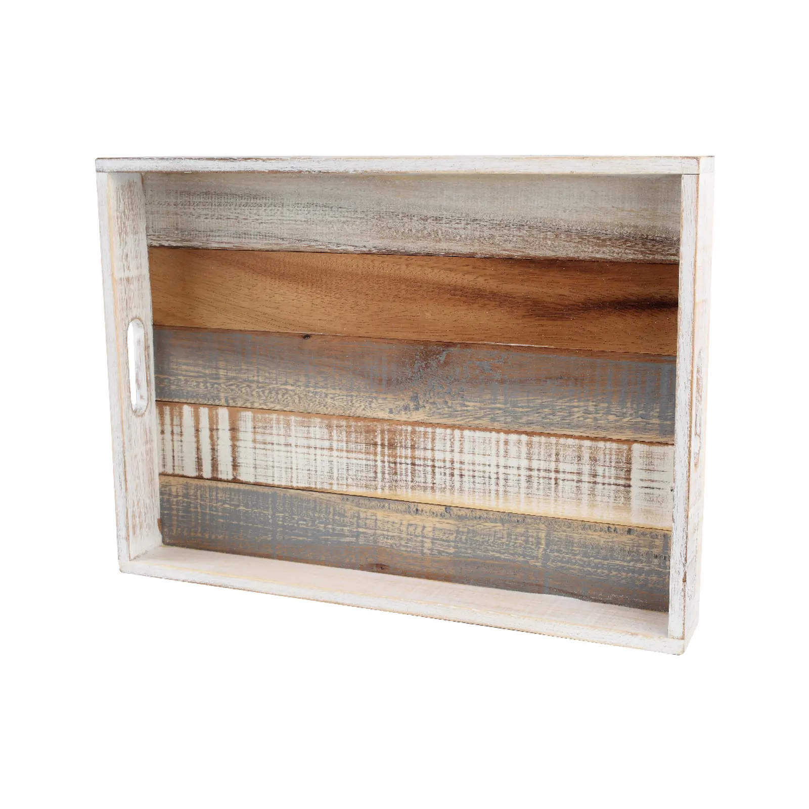 Tác DRIFT, 44x32x6,5cm, akát, šedá/bílá(DOPRODEJ)|TaG WoodWare
