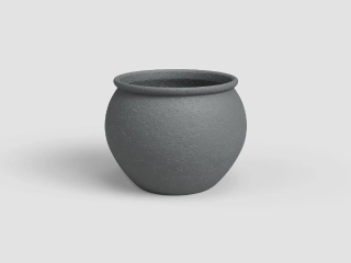Květináč ARTEMIS, 34cm, keramika, tm.šedá|ANTHRACITE|Artevasi