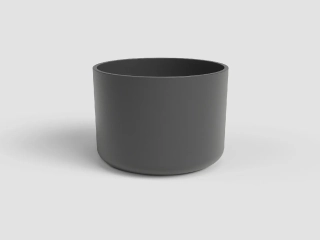 Květináč JUNO, 19cm, keramika, tm.šedá|ANTHRACITE|Artevasi