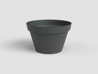 Květináč CAPRI, 50cm, plast, tm.šedá|ANTHRACITE|Artevasi