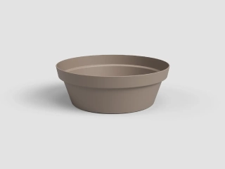 Mísa|květináč CAPRI, 25cm, plast, šedá|MATTE TAUPE|Artevasi