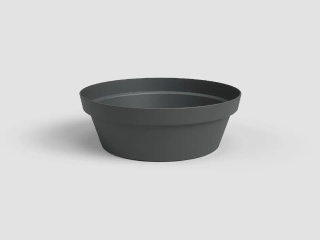 Mísa|květináč CAPRI, 30cm, plast, tm.šedá|ANTHRACITE|Artevasi