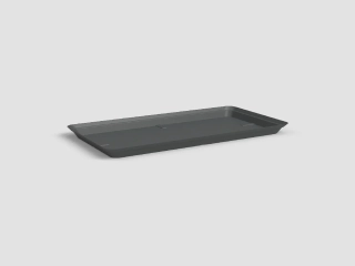 Tácek pod květináč|truhlík CAPRI, 60cm, plast, tm.šedá|ANTHRACITE|Artevasi