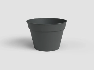 Květináč MADAGASCAR, 13cm, plast, tm.šedá|ANTHRACITE|Artevasi