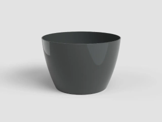 Květináč SAN REMO, 14cm, plast, tm.šedá|ANTHRACITE|Artevasi