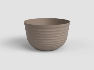 Květináč HAVANA, tvarovaný, 20cm, plast, šedá|LINEN TAUPE|Artevasi