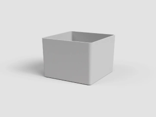 Květináč OSLO, čtvercový, 11cm, plast, sv.šedá|LIGHT GREY|Artevasi