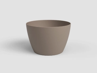 Květináč SAN REMO, 12cm, plast, šedá|MATTE TAUPE|Artevasi