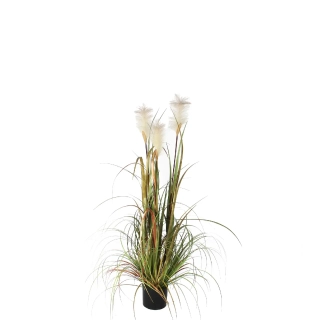 Květina PLUME v květináči, zelená, pr. 45cm|Ego Dekor
