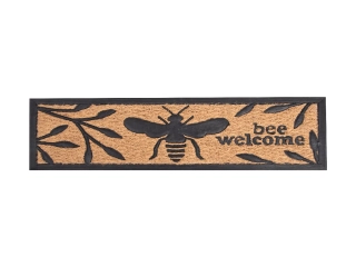 Rohožka Včelka BEE WELCOME, 75,5x25cm, přírodní/černá|Esschert Design