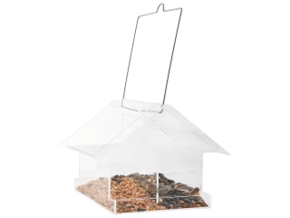 Krmítko průhledné, CRYSTAL, akrylát, závěsné, dělené, 15cm, čirá(DOPRODEJ)|Esschert Design