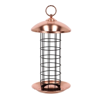 Krmítko pro ptáky na lojové koule COPPER, závěsné, černá/měď, pr.16x30cm|Esschert Design