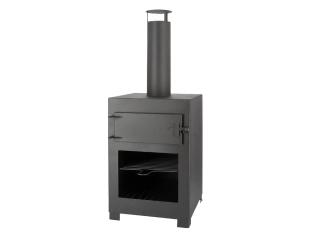 Terasový krb + pizza pec, černá, 39x42x136cm|Esschert Design