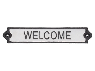 Cedule WELCOME, nástěnná, litina, 21x5cm|Esschert Design