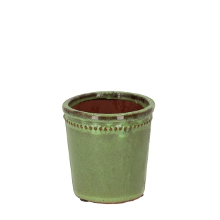 Květináč glazovaný, zelená, pr.12cm (PP024)|Esschert Design