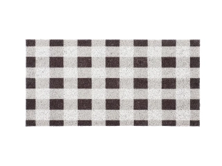 Podložka pod rohožku s gumou CHESS, kostkovaná, černá|bílá|béžová-krémová, 91x60cm|Esschert Design